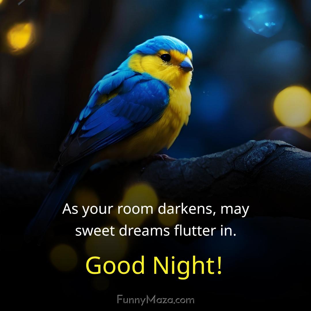 As your room darkens may sweet dreams flutter in