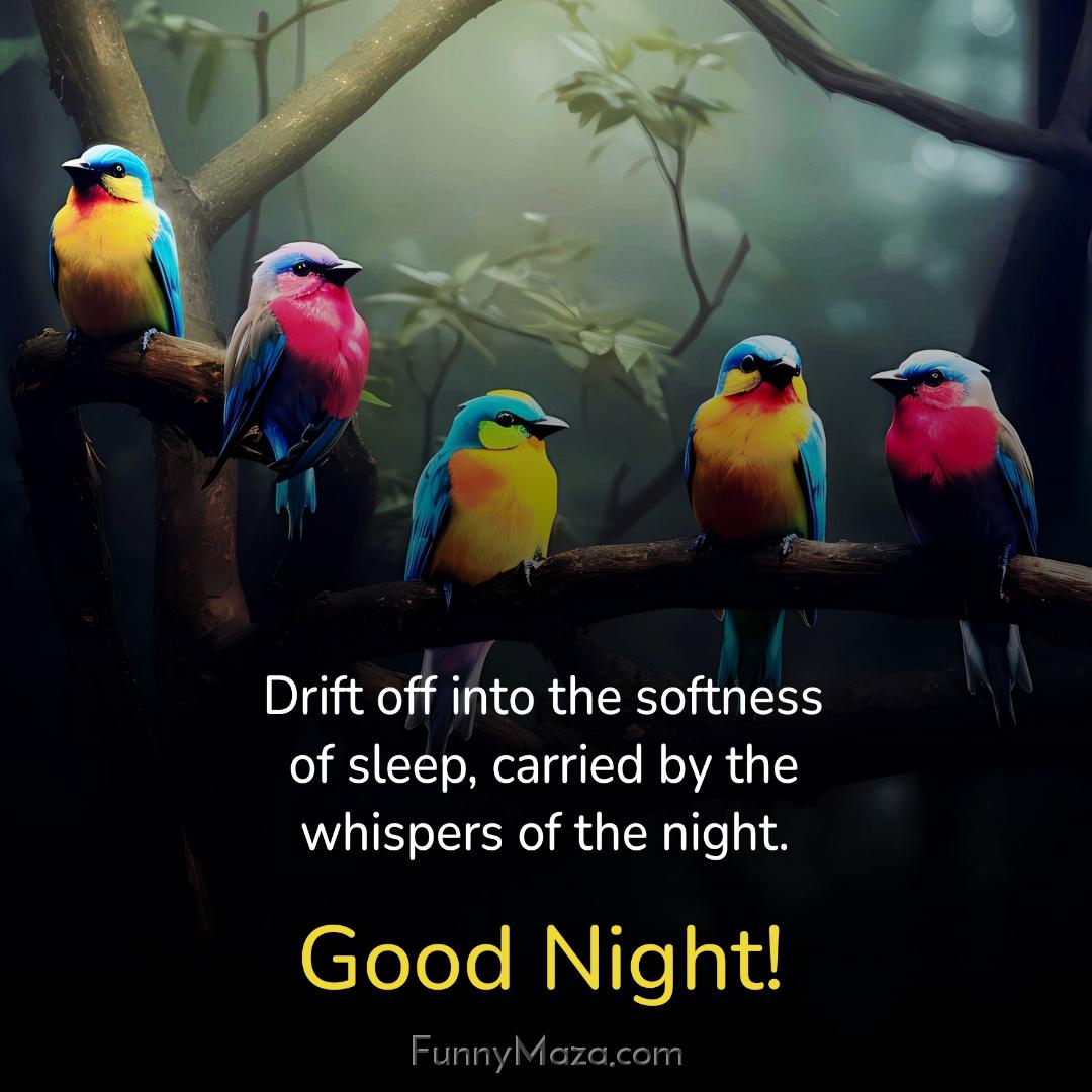 Drift off into the softness of sleep carried by the whispers