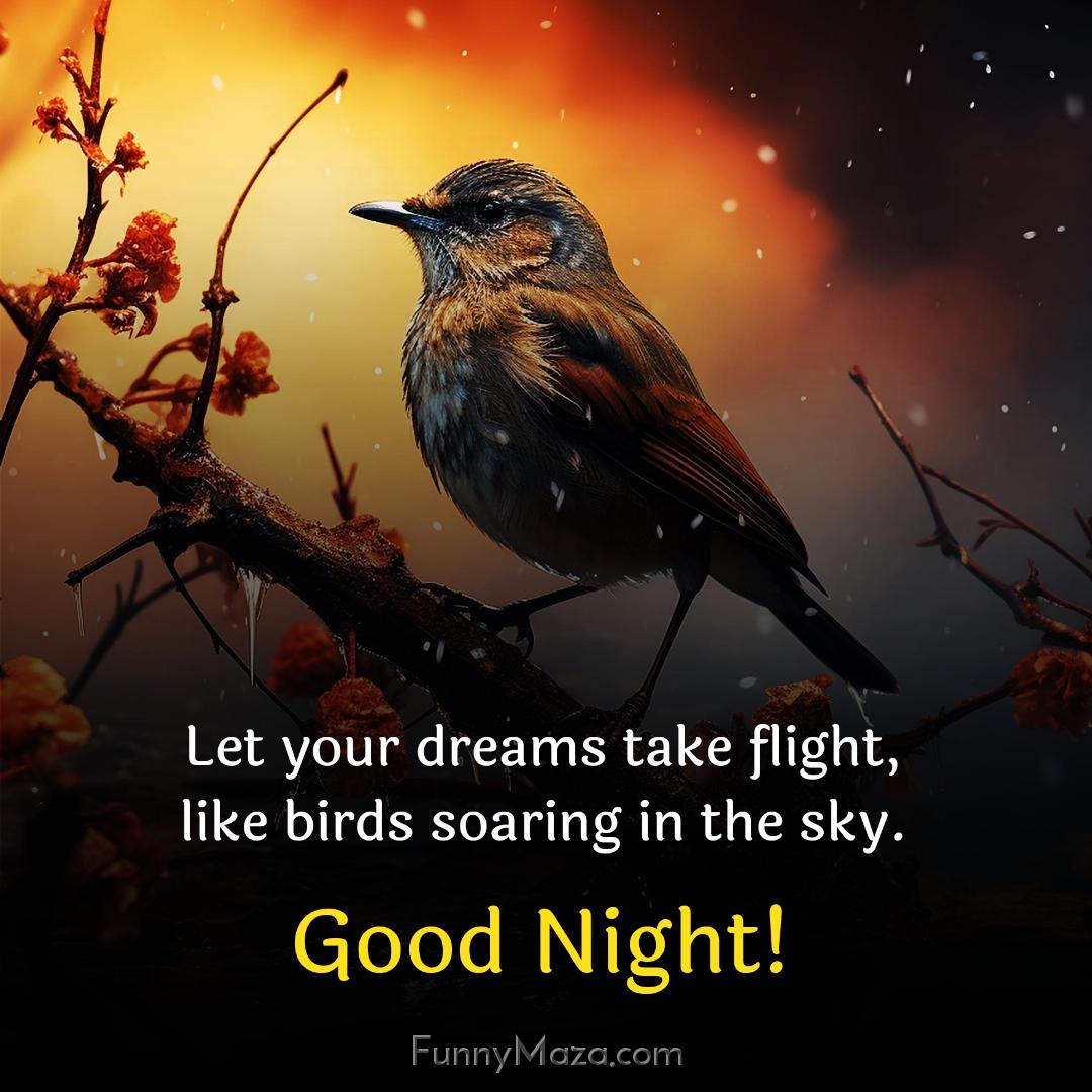 Let your dreams take flight like birds soaring in the sky