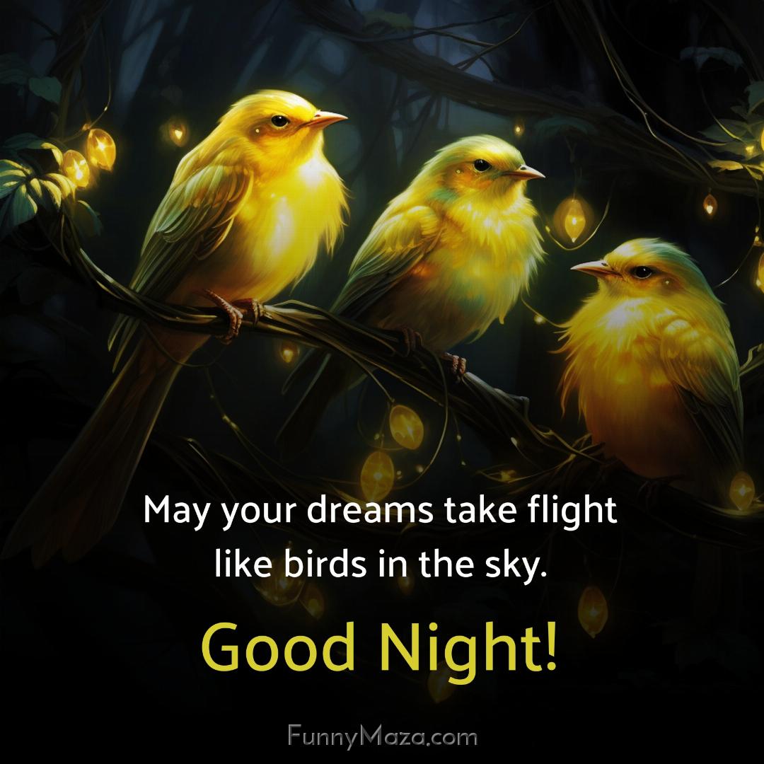 May your dreams take flight like birds in the sky