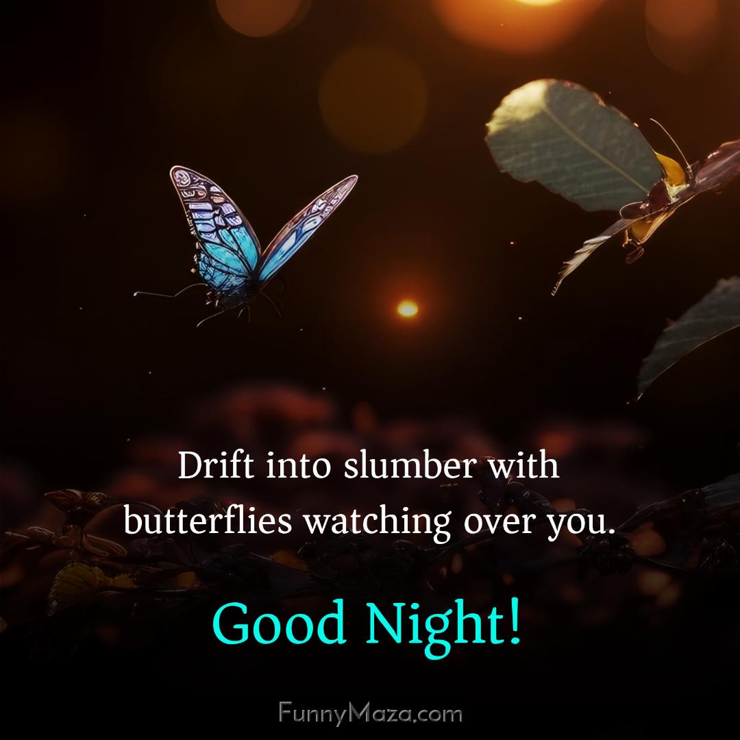 Drift into slumber with butterflies watching over you