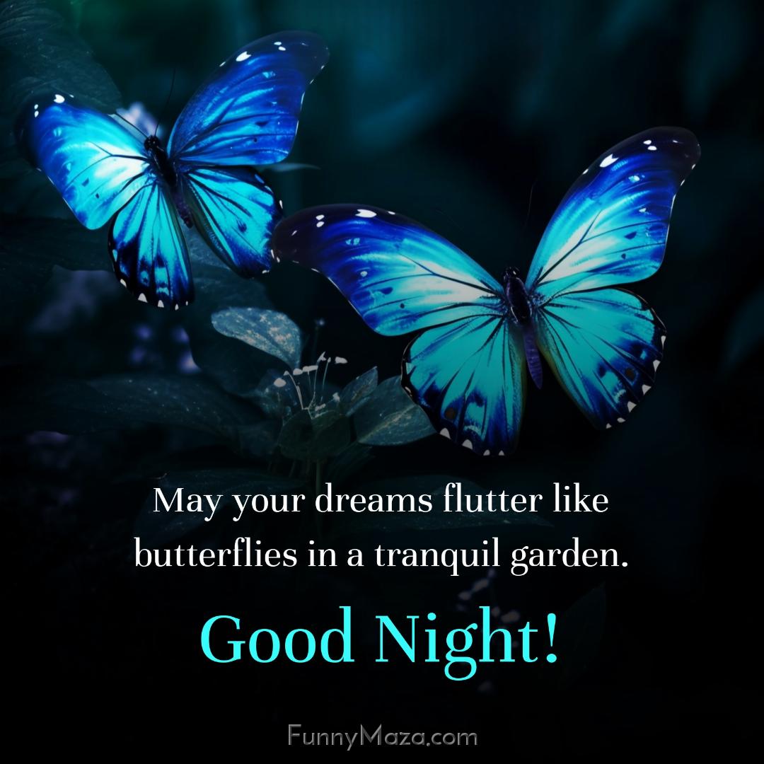 May your dreams flutter like butterflies in a tranquil garden