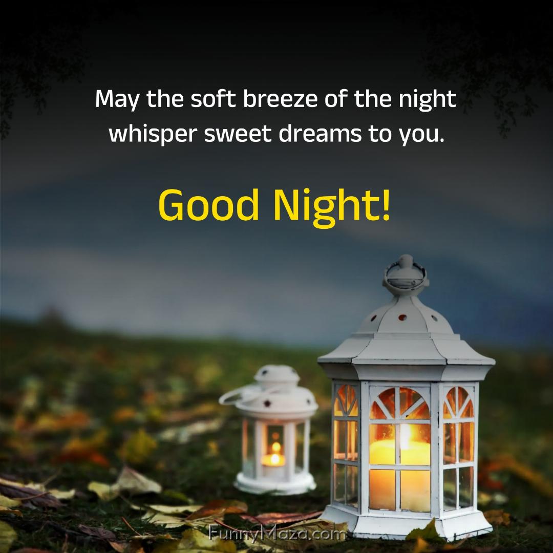 May the soft breeze of the night whisper sweet dreams to