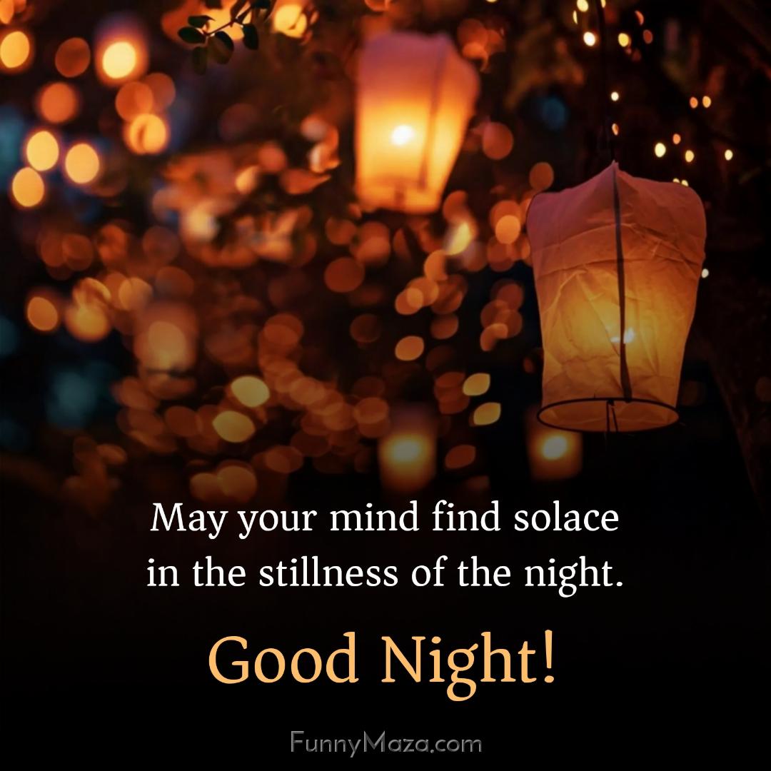 May your mind find solace in the stillness of the night