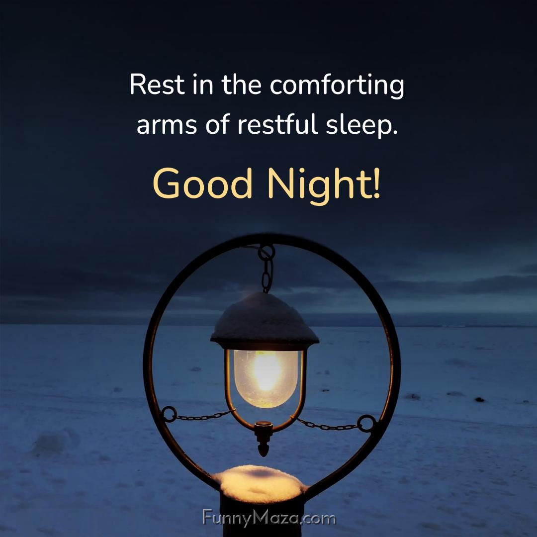 Rest in the comforting arms of restful sleep