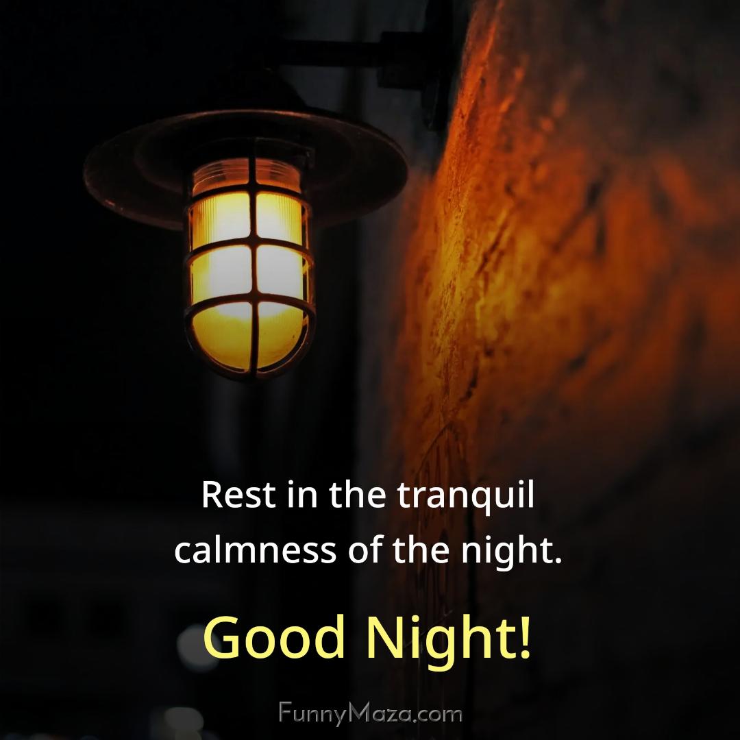 Rest in the tranquil calmness of the night