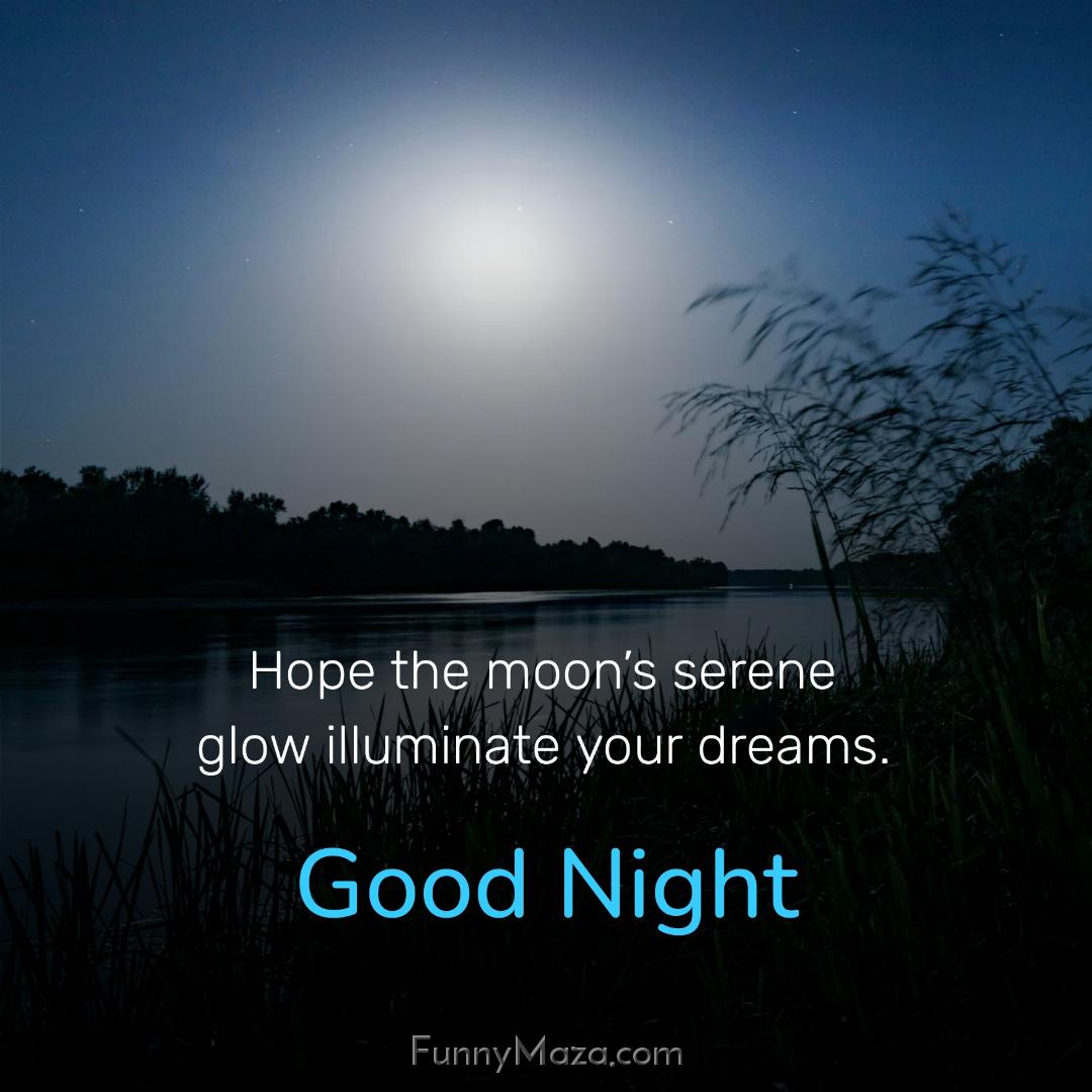 Hope the moon’s serene glow illuminate your dreams