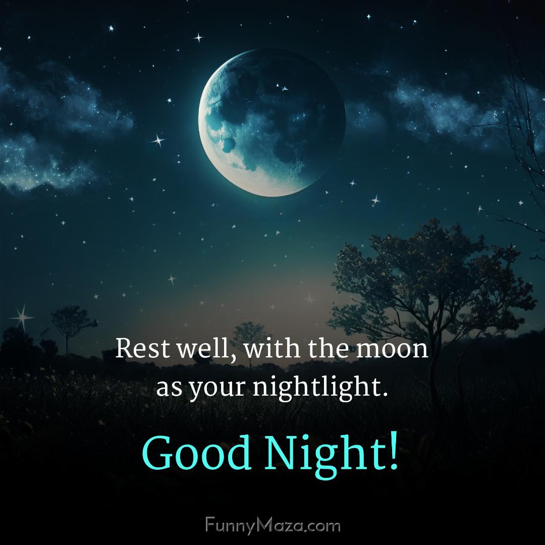 Rest well with the moon as your nightlight