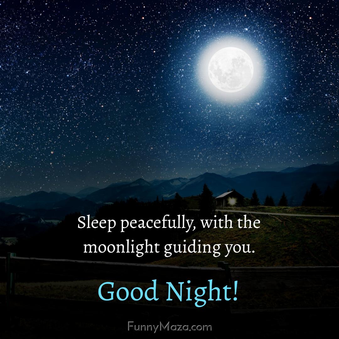 Sleep peacefully with the moonlight guiding you