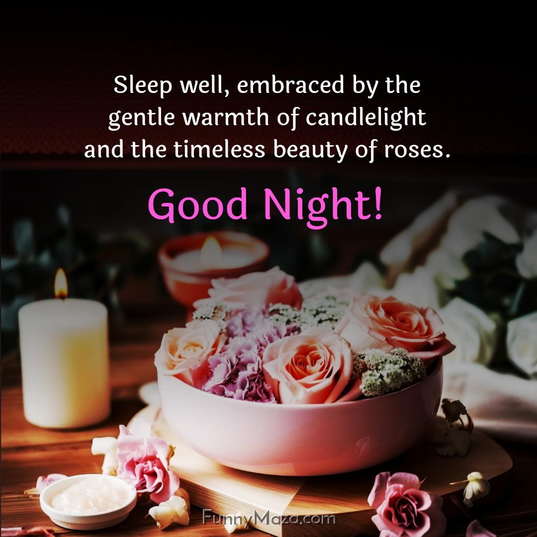 Sleep well embraced by the gentle warmth of candlelight and the