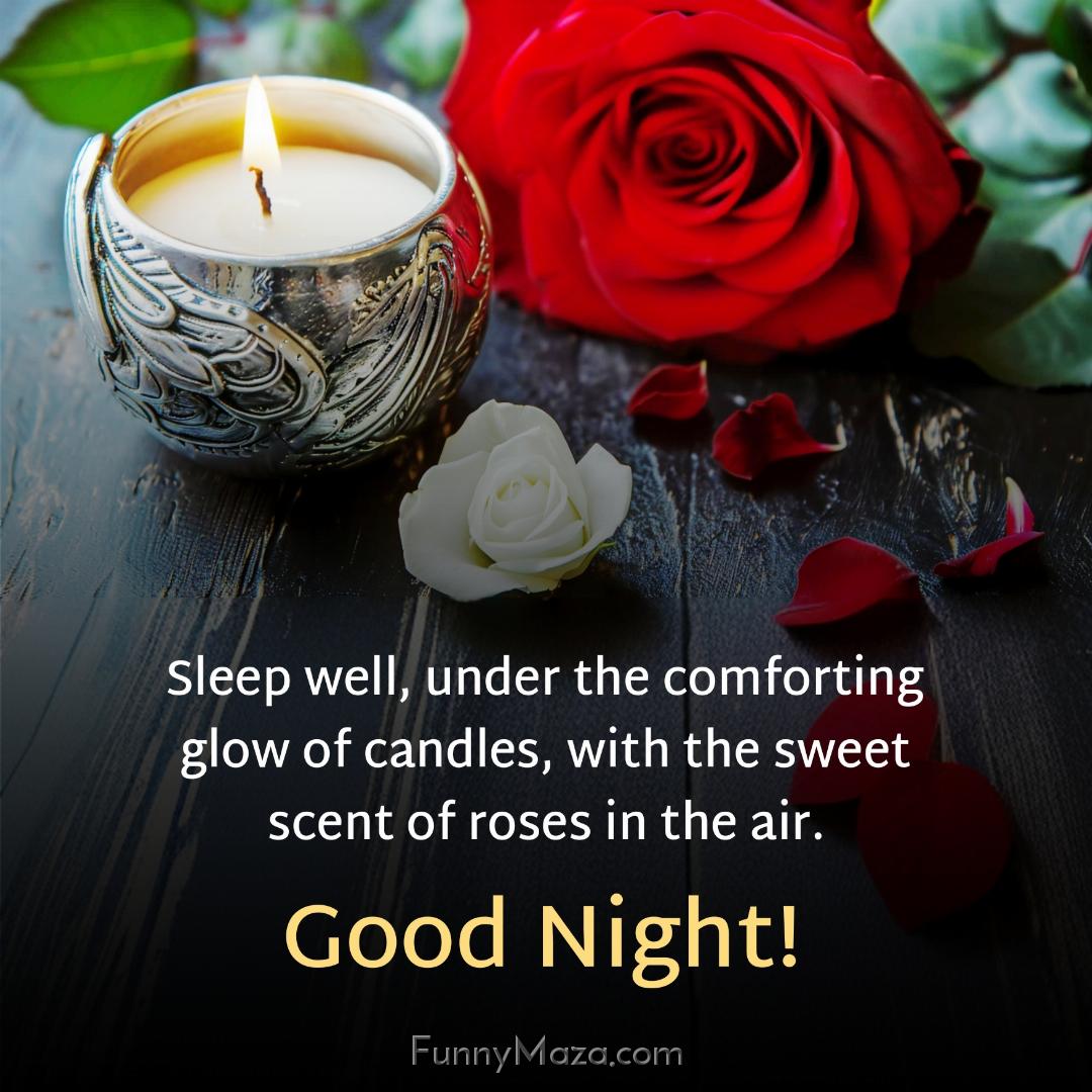 Sleep well under the comforting glow of candles with the sweet