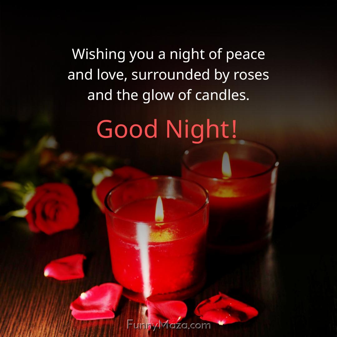 Wishing you a night of peace and love surrounded by roses