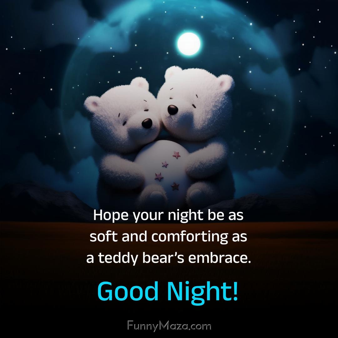 Hope your night be as soft and comforting as a teddy