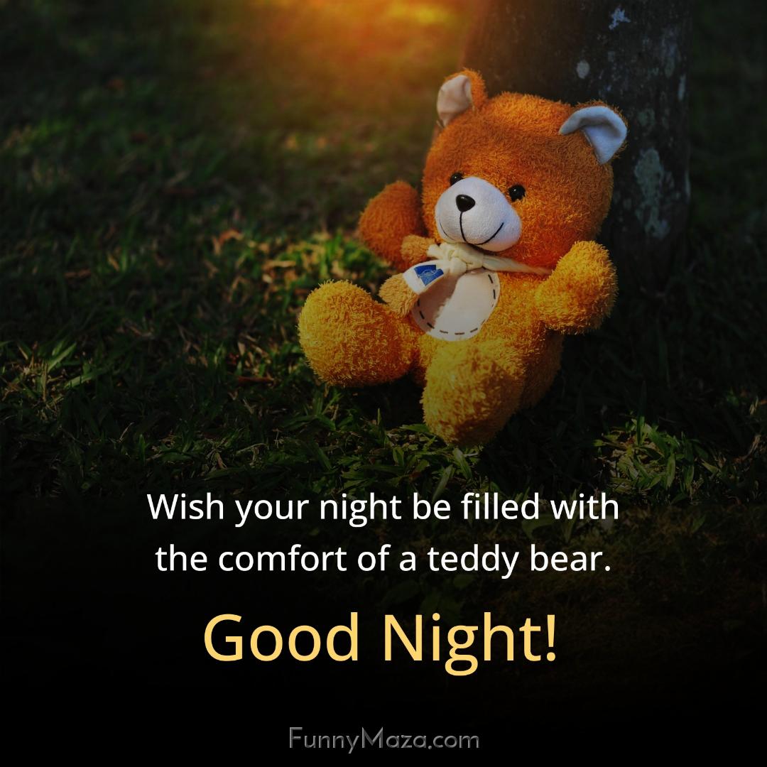 Wish your night be filled with the comfort of a teddy