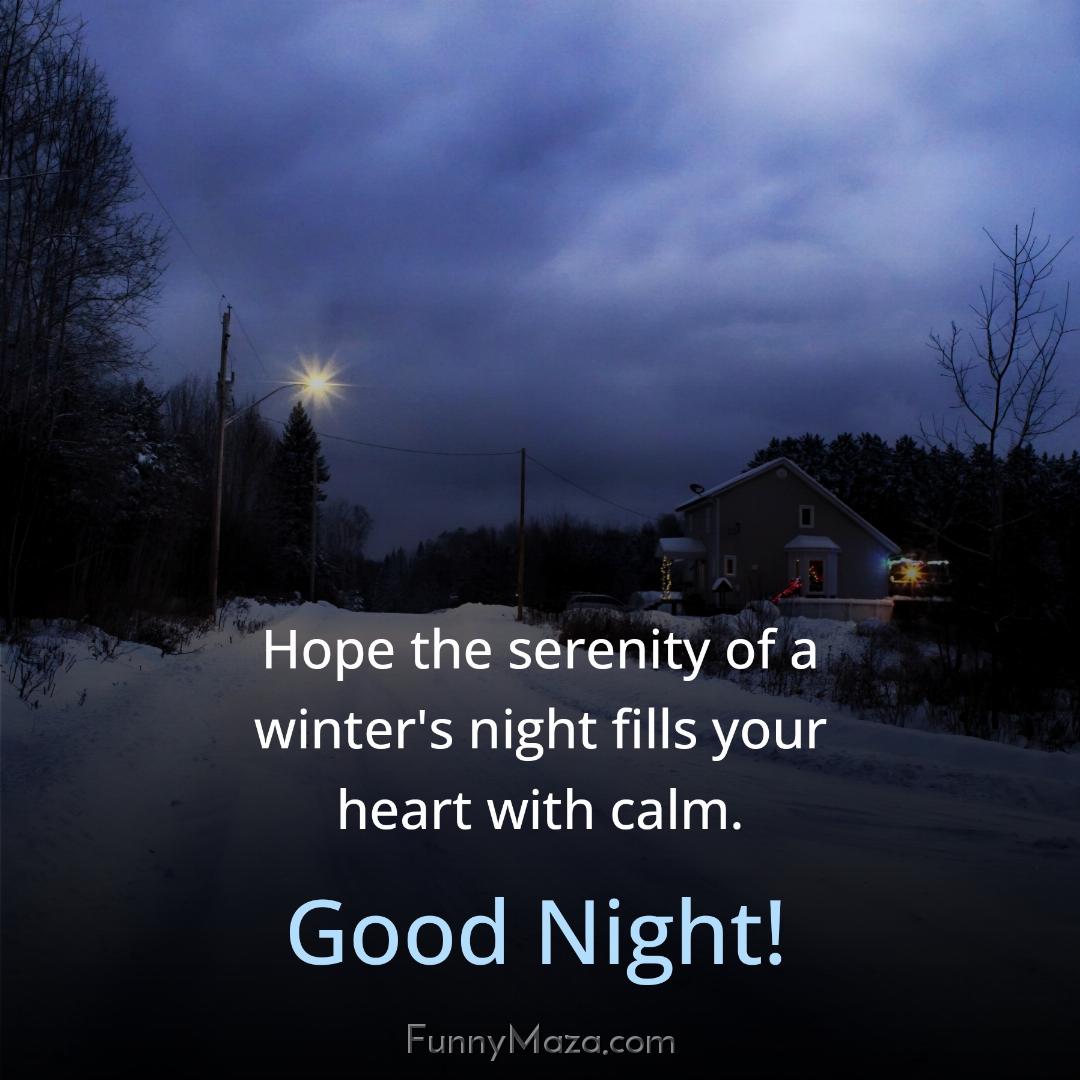 Hope the serenity of a winter's night fills your heart with