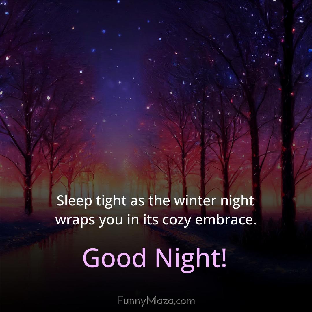 Sleep tight as the winter night wraps you in its cozy