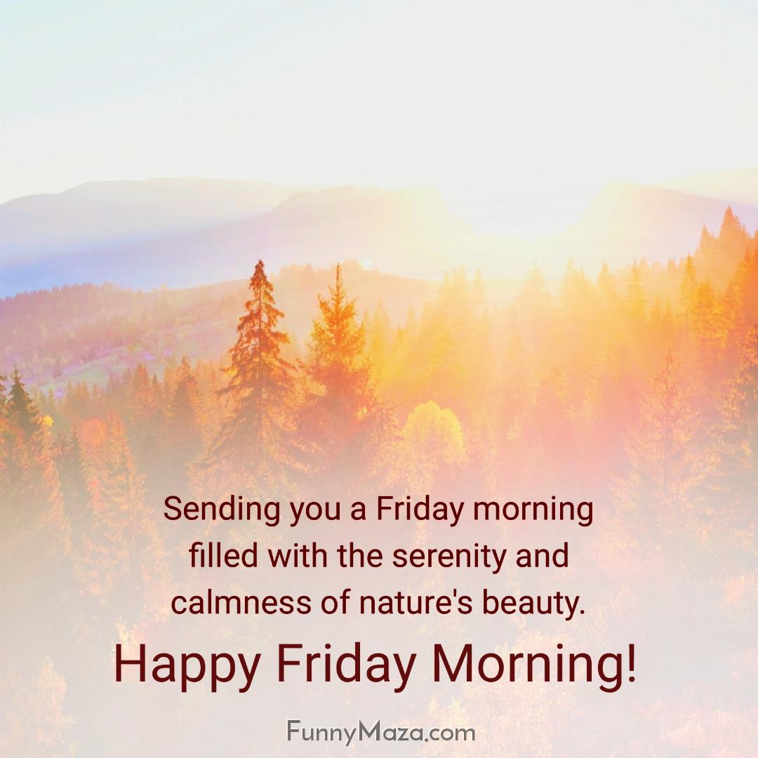 Sending you a Friday morning filled with the serenity and calmness