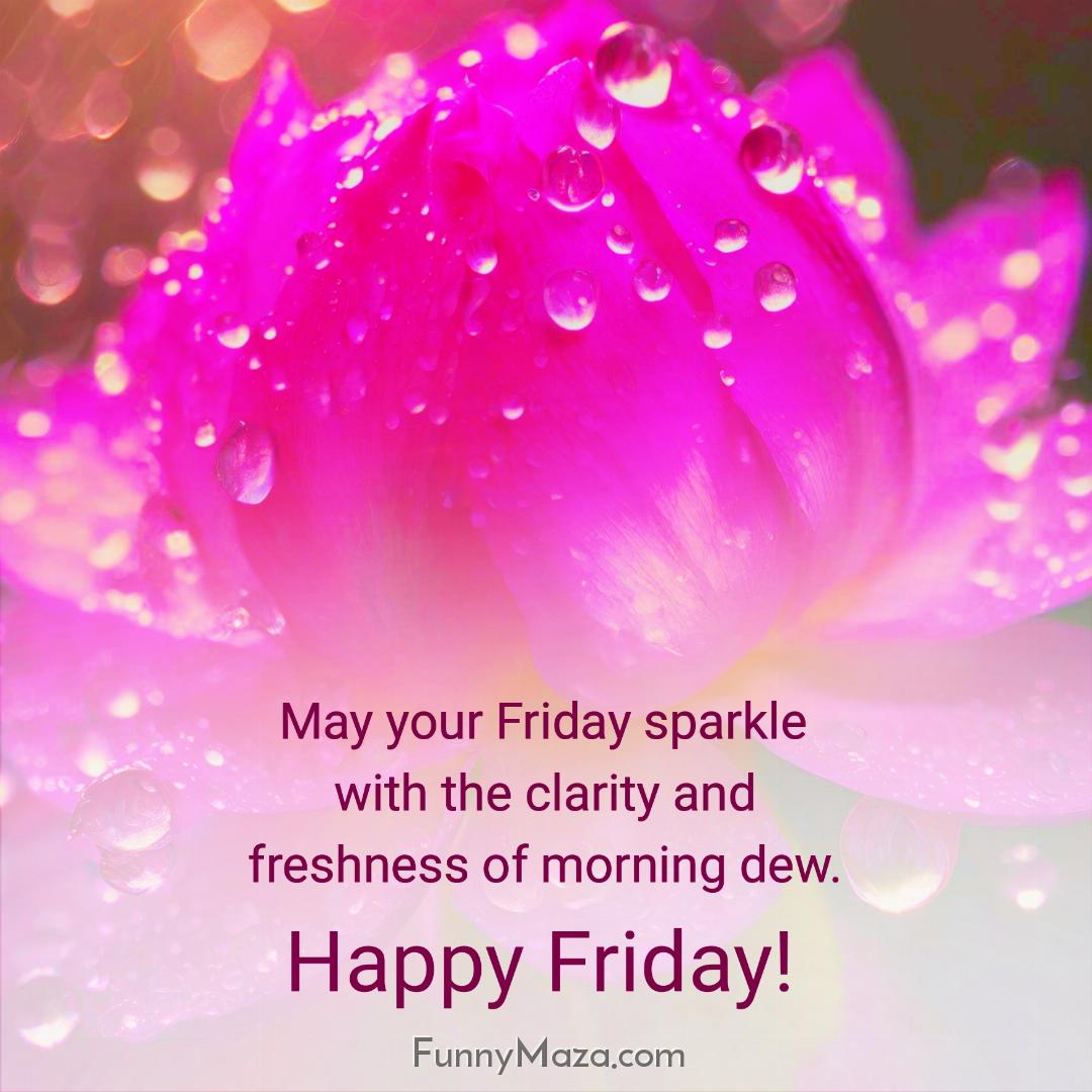 May your Friday sparkle with the clarity and freshness of morning