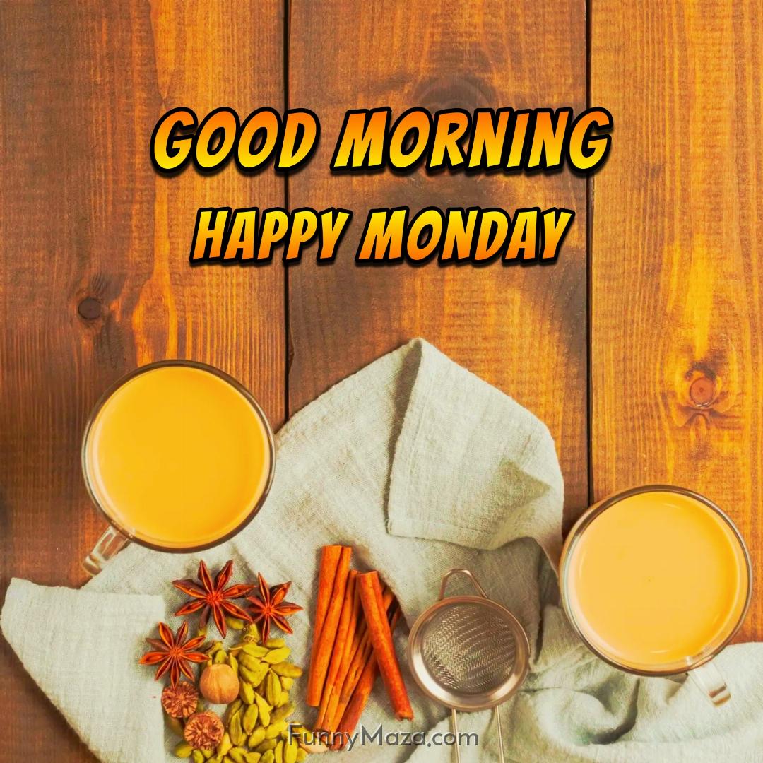 Good Morning Happy Monday Tea Wallpaper