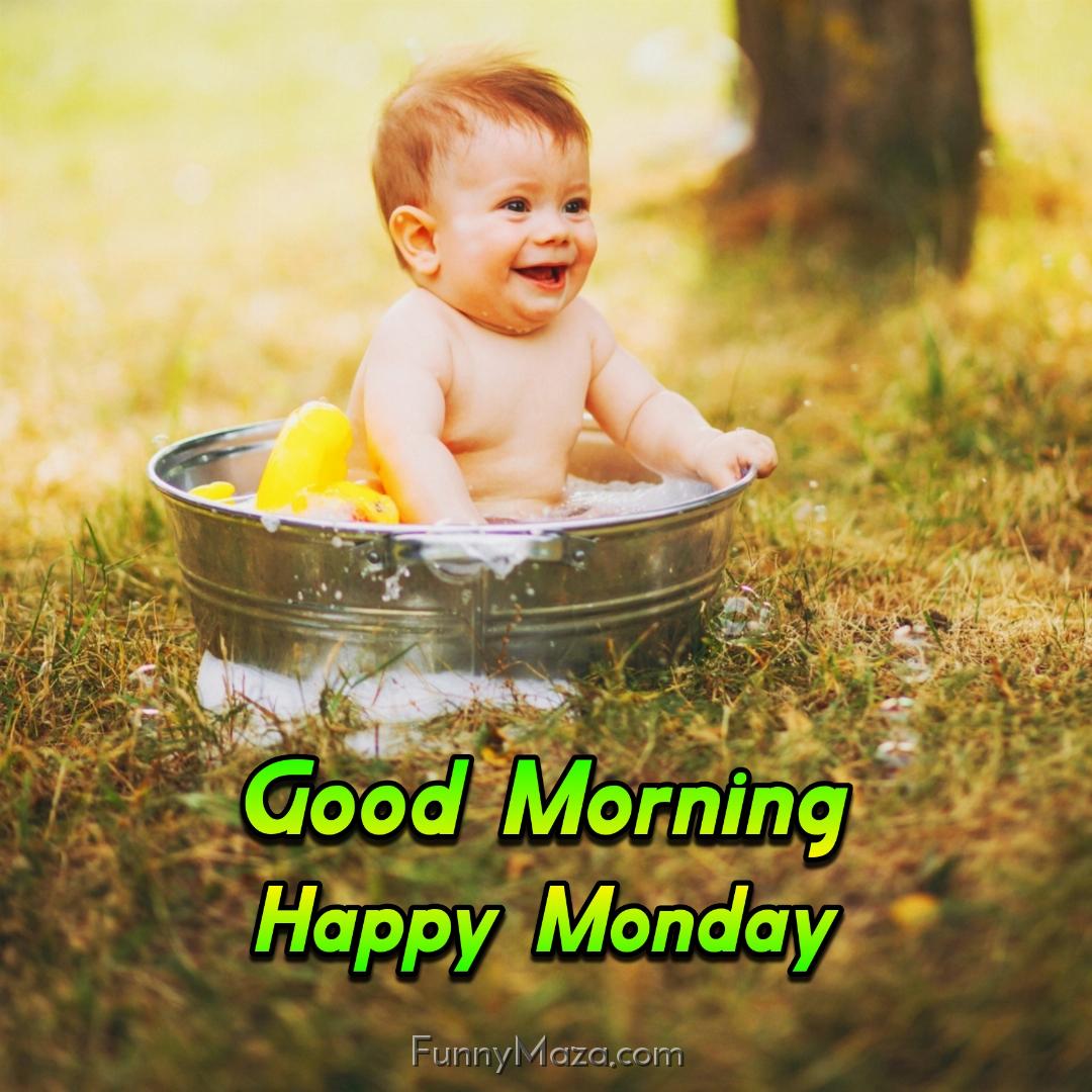 New Good Morning Happy Monday Baby Images 2024 HD Download