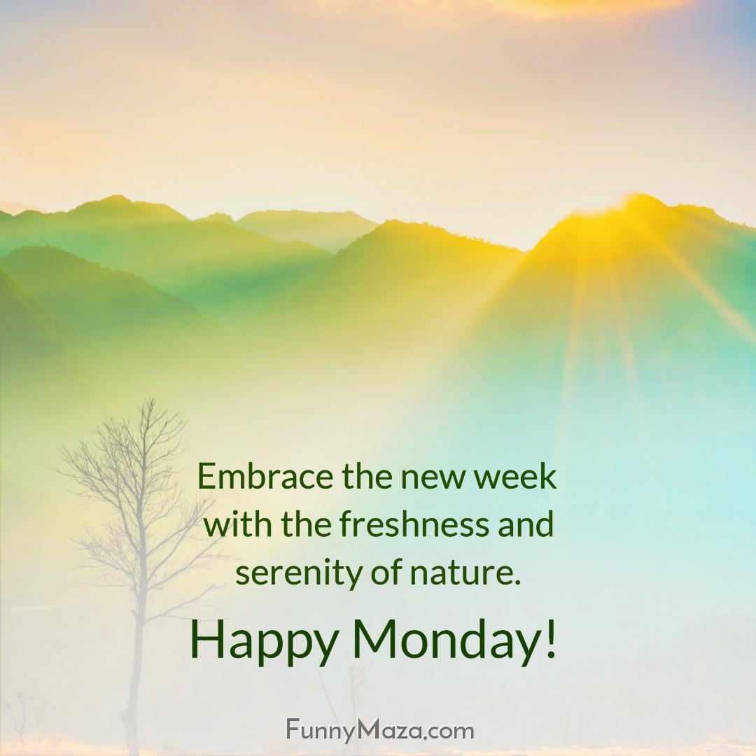 Embrace the new week with the freshness and serenity of nature