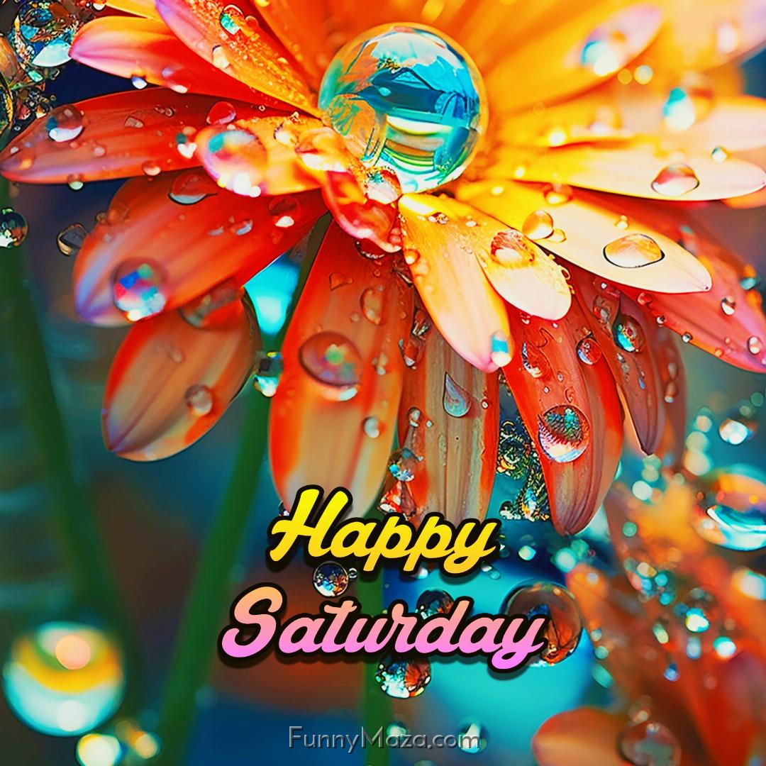 New Happy Saturday Dew Drops Images 2024 HD Download