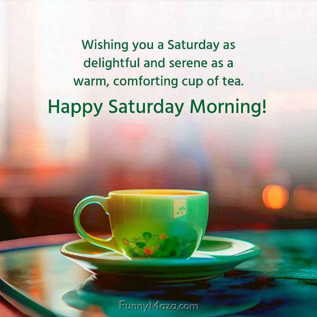 Wishing you a Saturday as delightful and serene as a warm