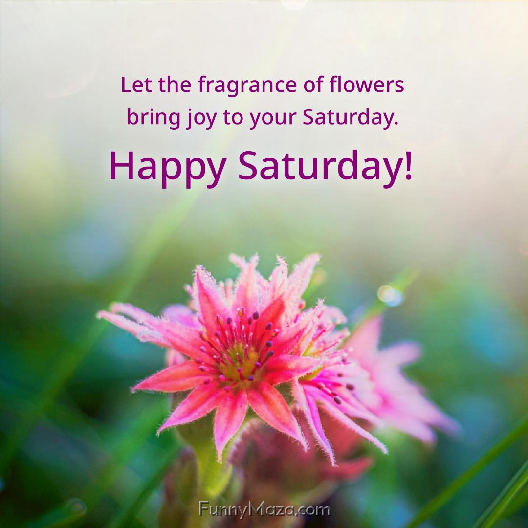 Let the fragrance of flowers bring joy to your Saturday