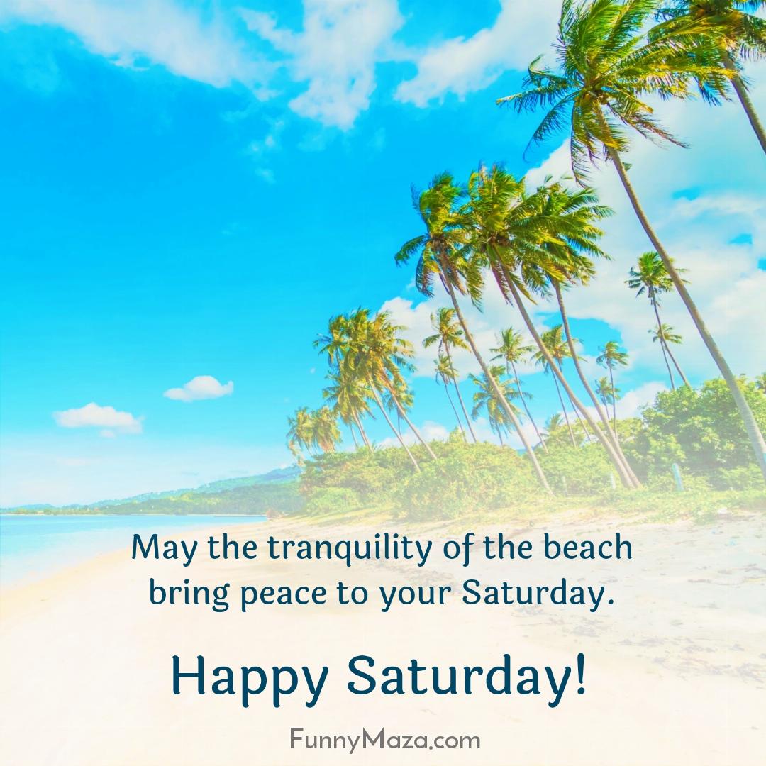 May the tranquility of the beach bring peace to your Saturday