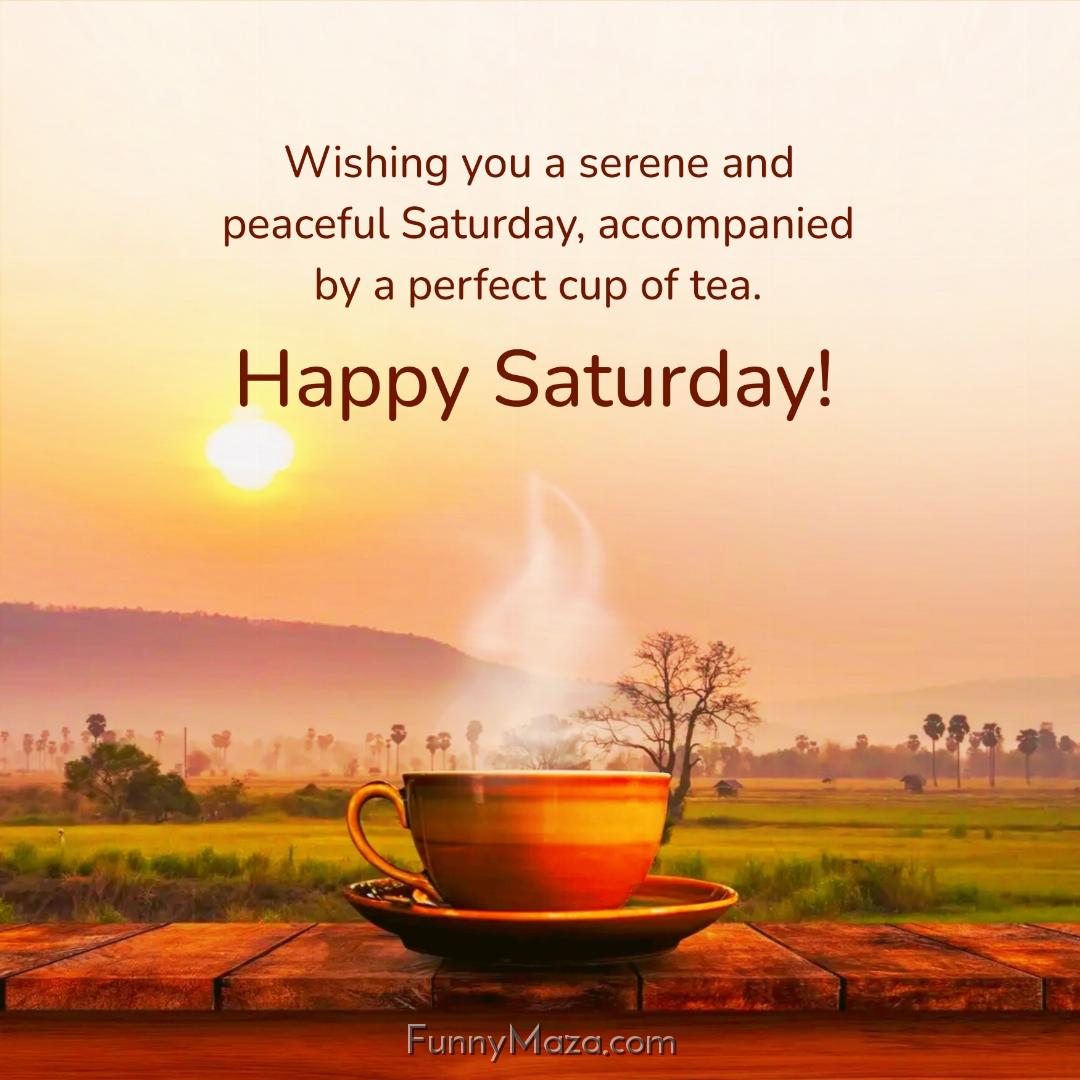 Wishing you a serene and peaceful Saturday accompanied by a perfect