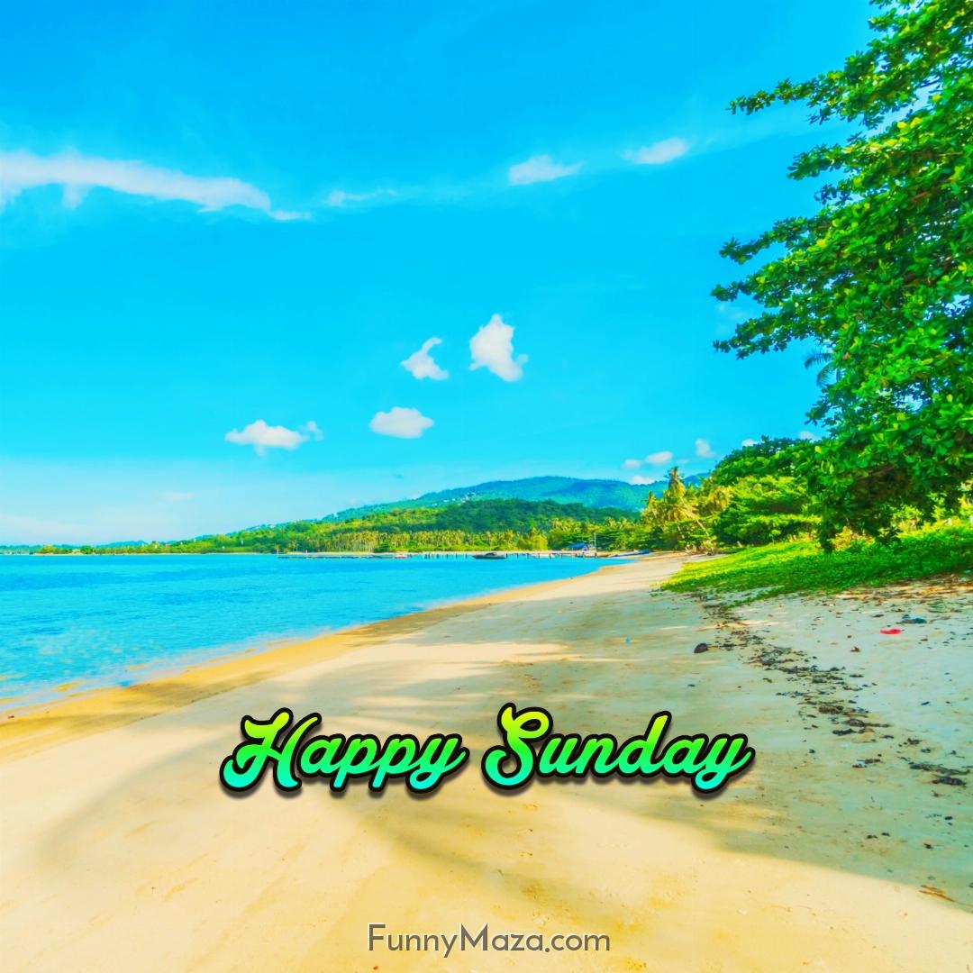 Happy Sunday Beach Wallpaper