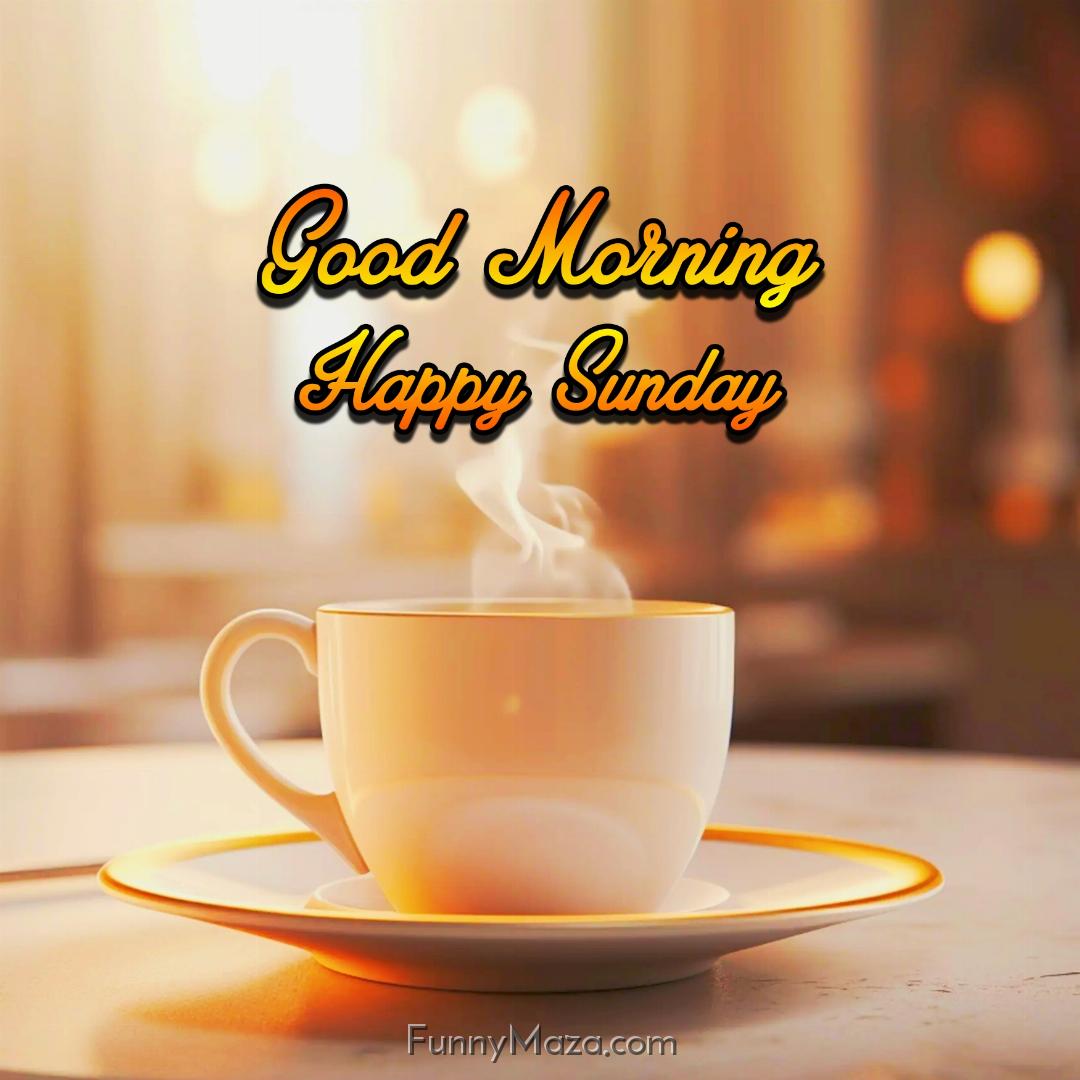 Good Morning Happy Sunday Tea Images