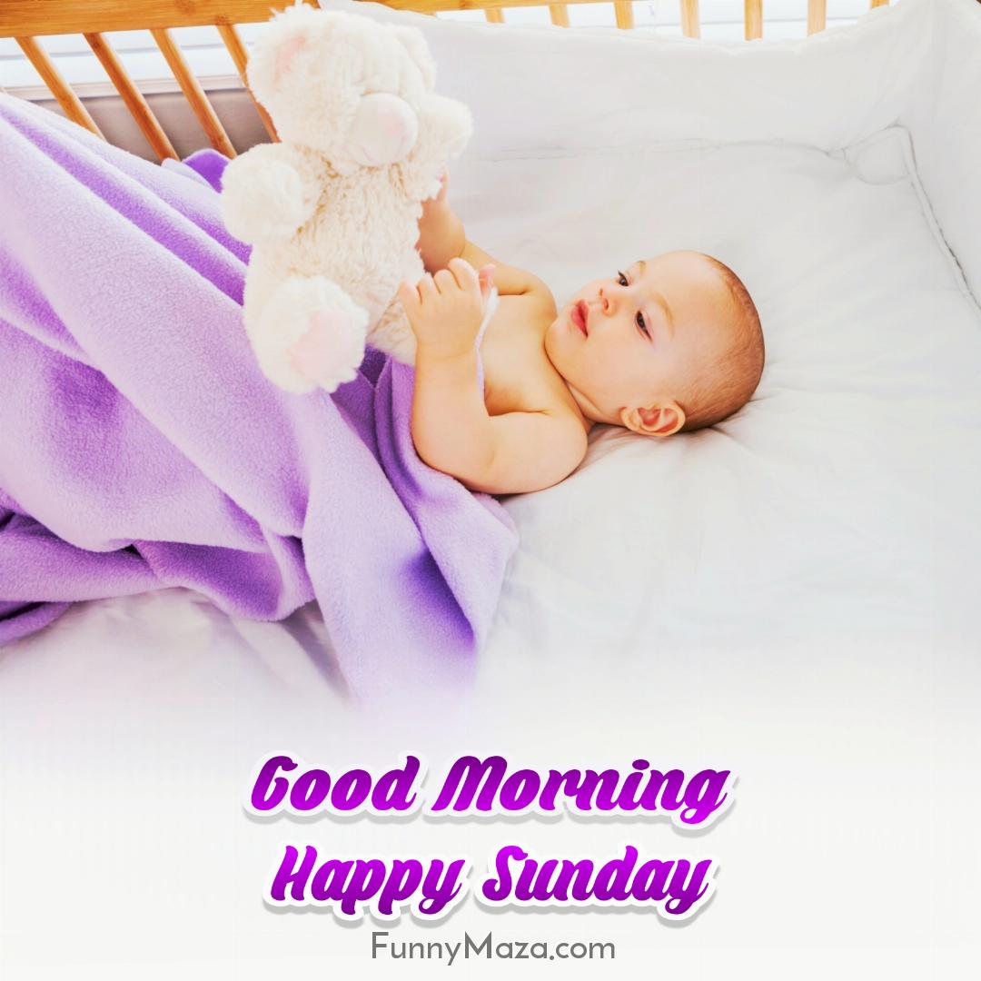 New Good Morning Happy Sunday Baby Images 2024 HD Download