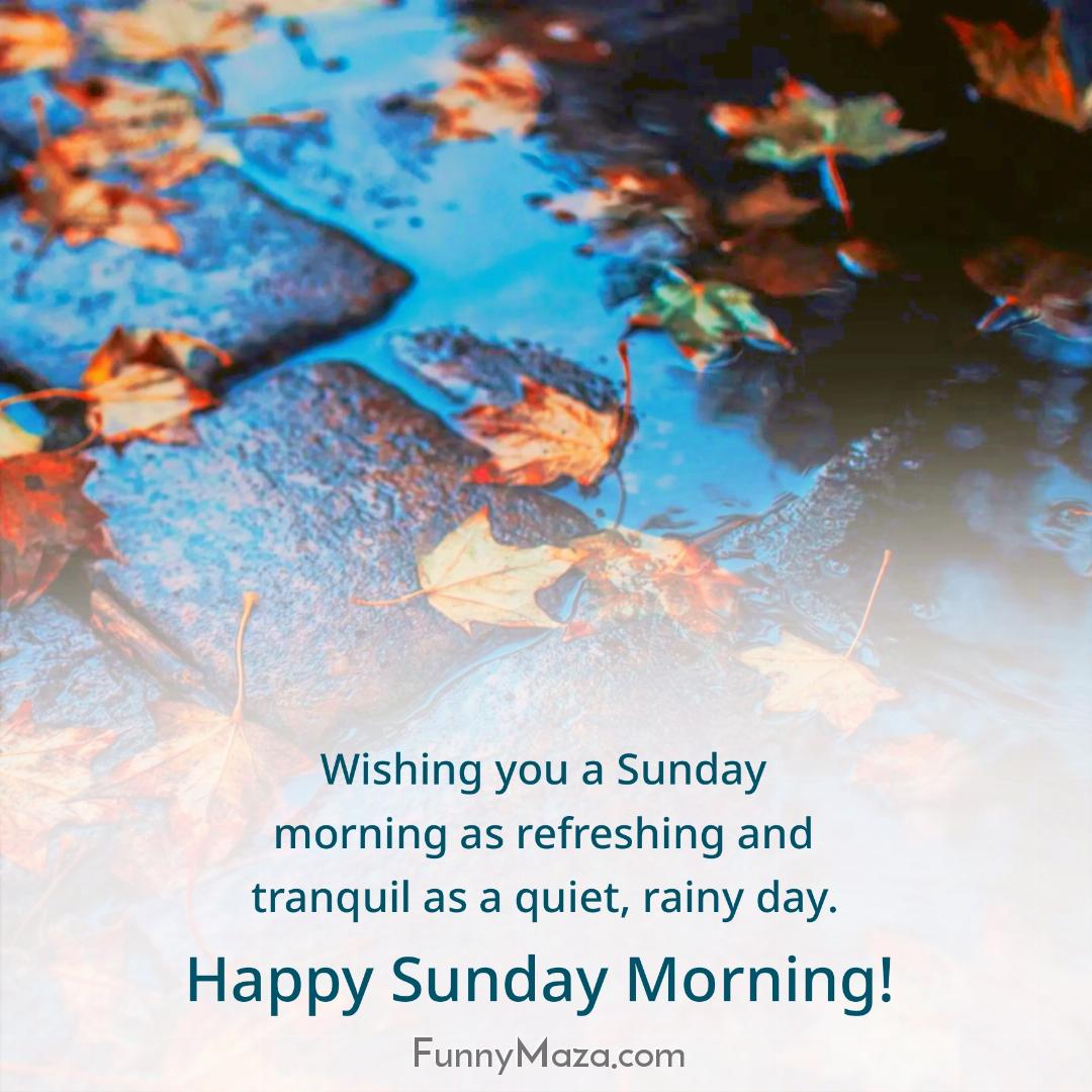 Wishing you a Sunday morning as refreshing and tranquil as a