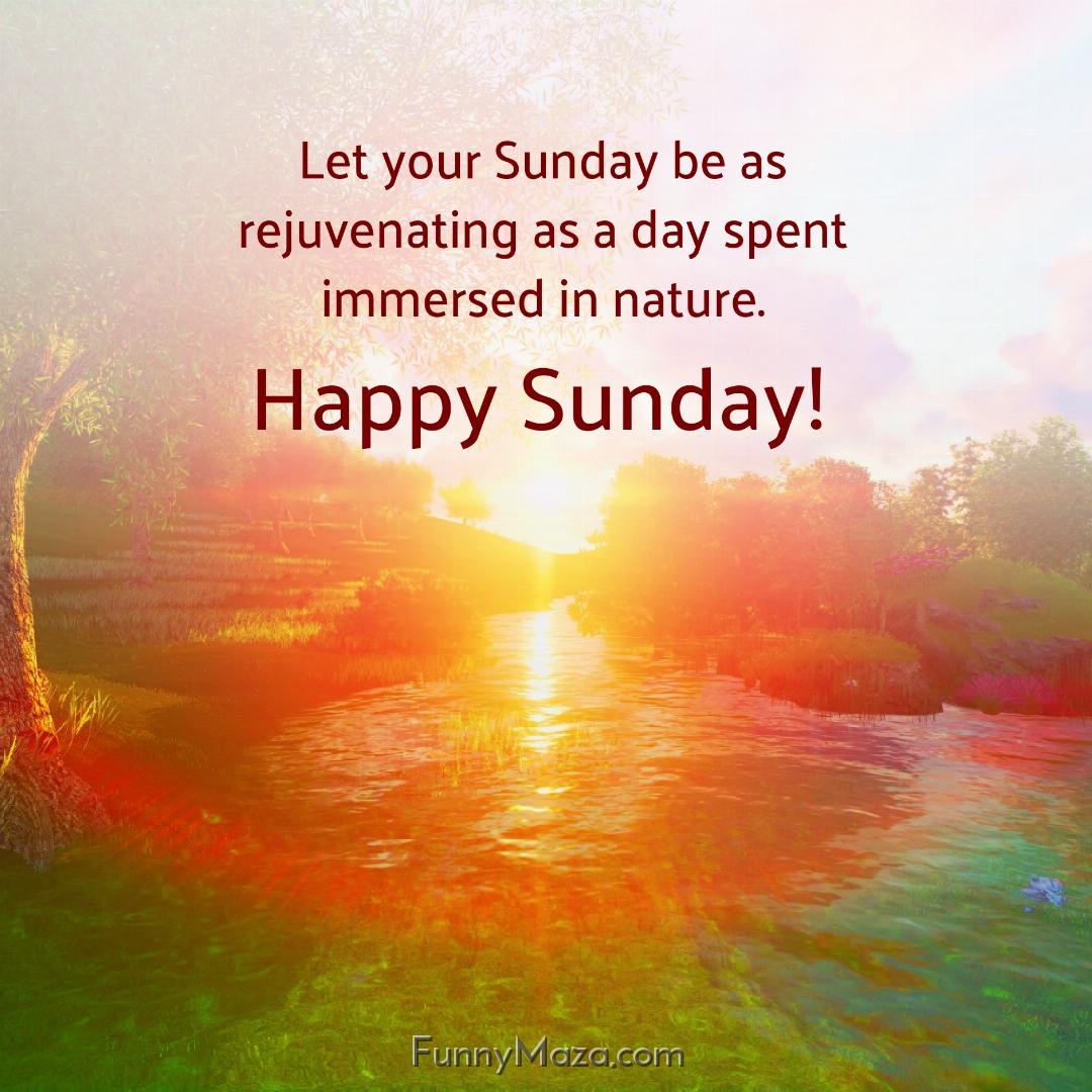 Let your Sunday be as rejuvenating as a day spent immersed