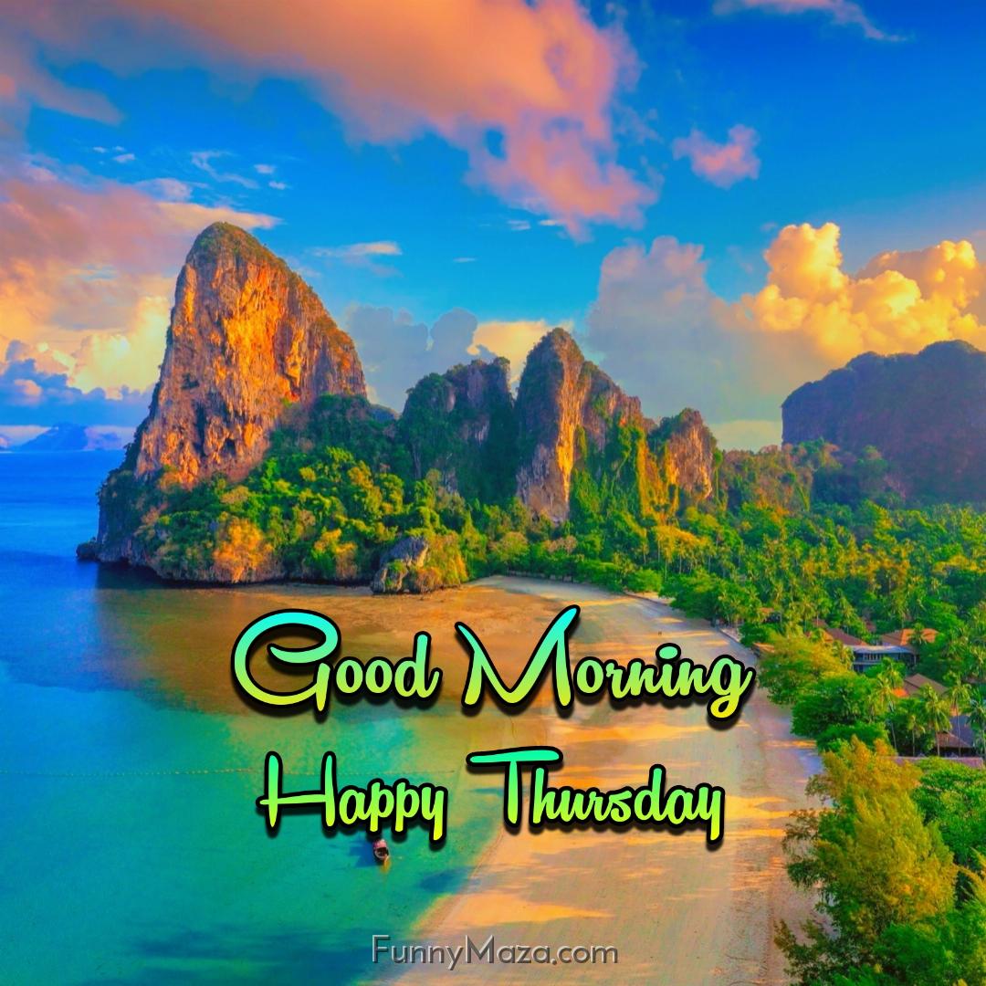 Good Morning Happy Thursday Beach Wallpaper