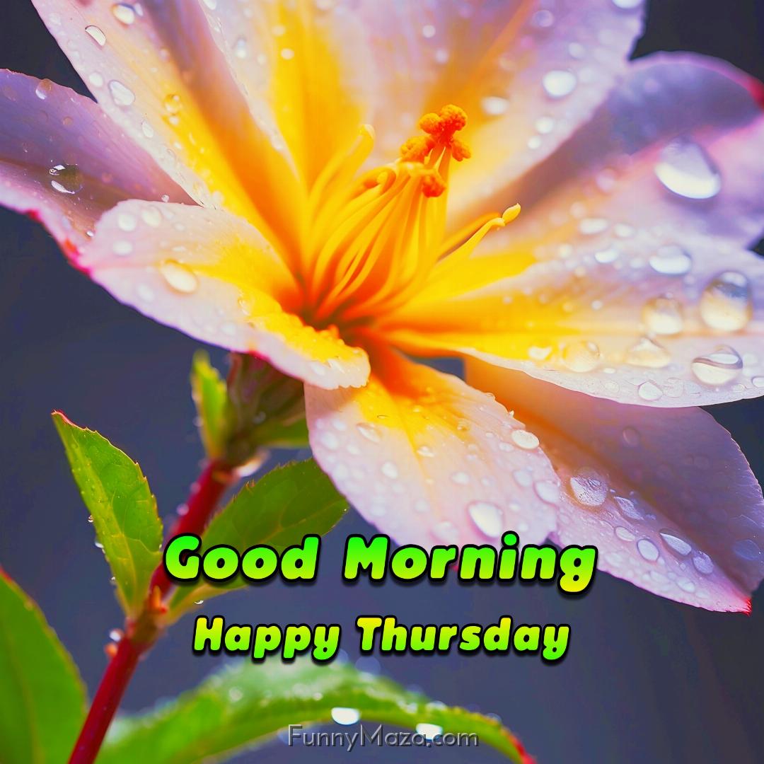 Good Morning Happy Thursday Dew Drops Images