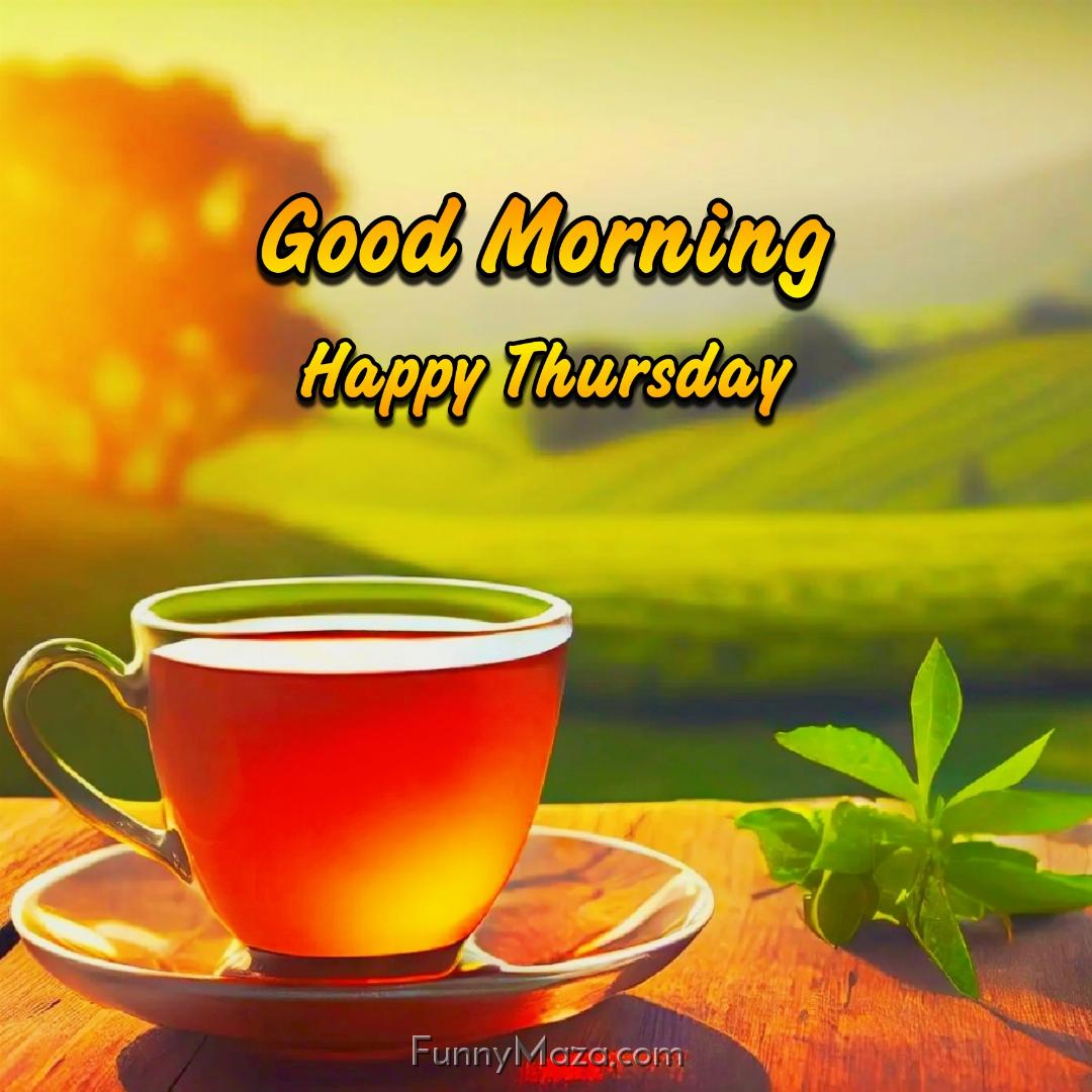 Good Morning Happy Thursday Tea Images