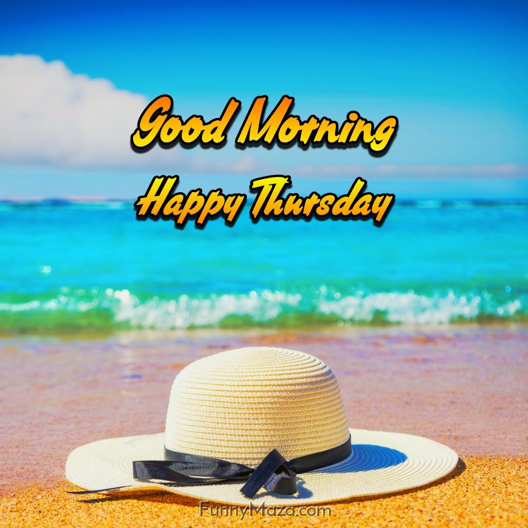 New Good Morning Happy Thursday Beach Images 2024 HD Download