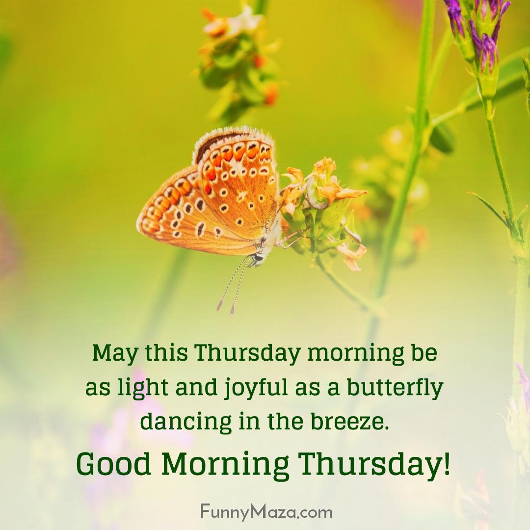 May this Thursday morning be as light and joyful as a