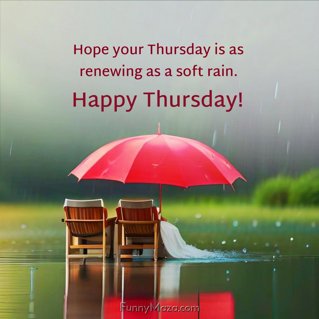 Hope your Thursday is as renewing as a soft rain