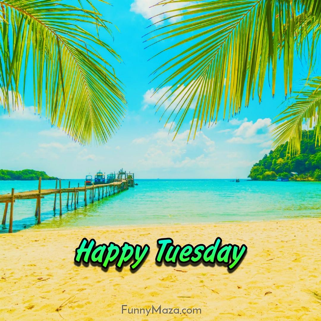 Happy Tuesday Beach Wallpaper