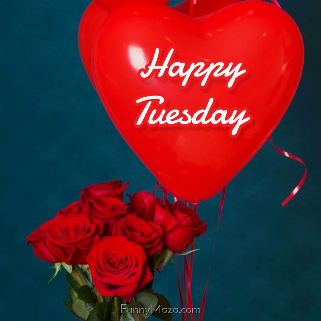 Happy Tuesday Rose Love Wallpaper