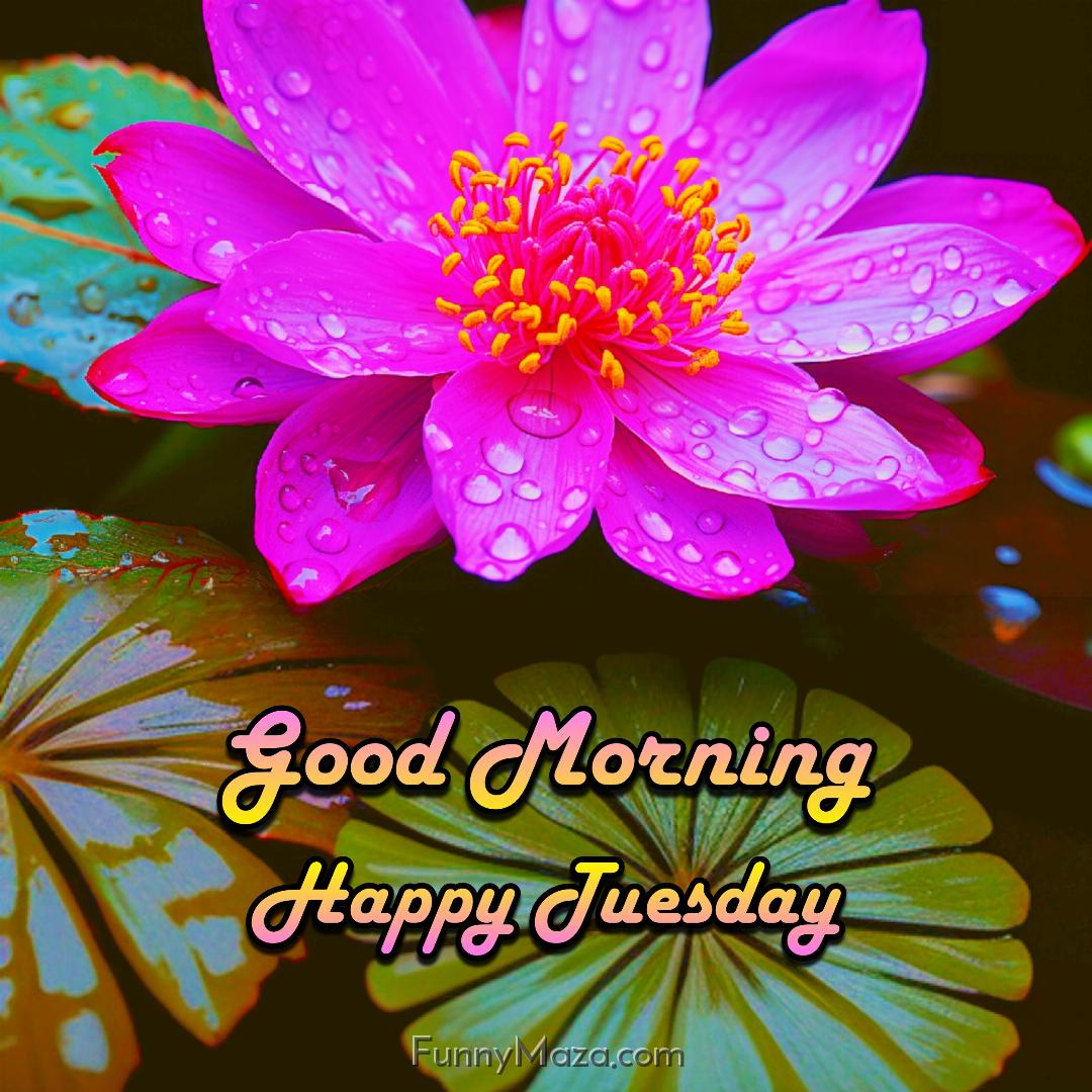 Good Morning Happy Tuesday Dew Drops 2024 Images