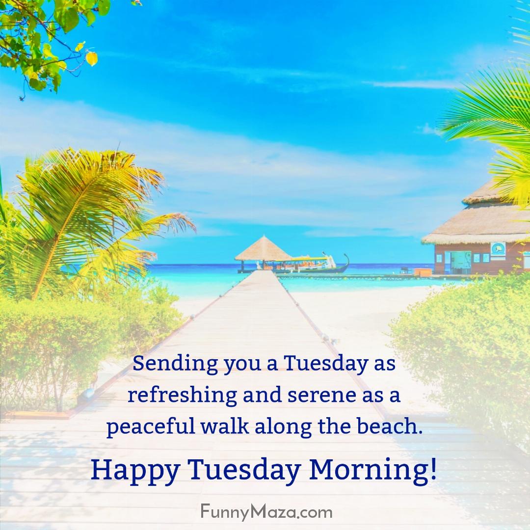 Sending you a Tuesday as refreshing and serene as a peaceful