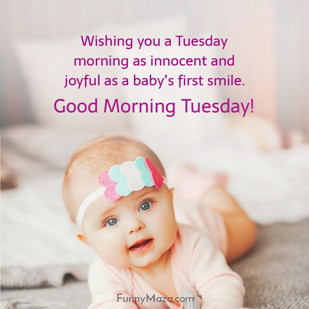 Wishing you a Tuesday morning as innocent and joyful as a