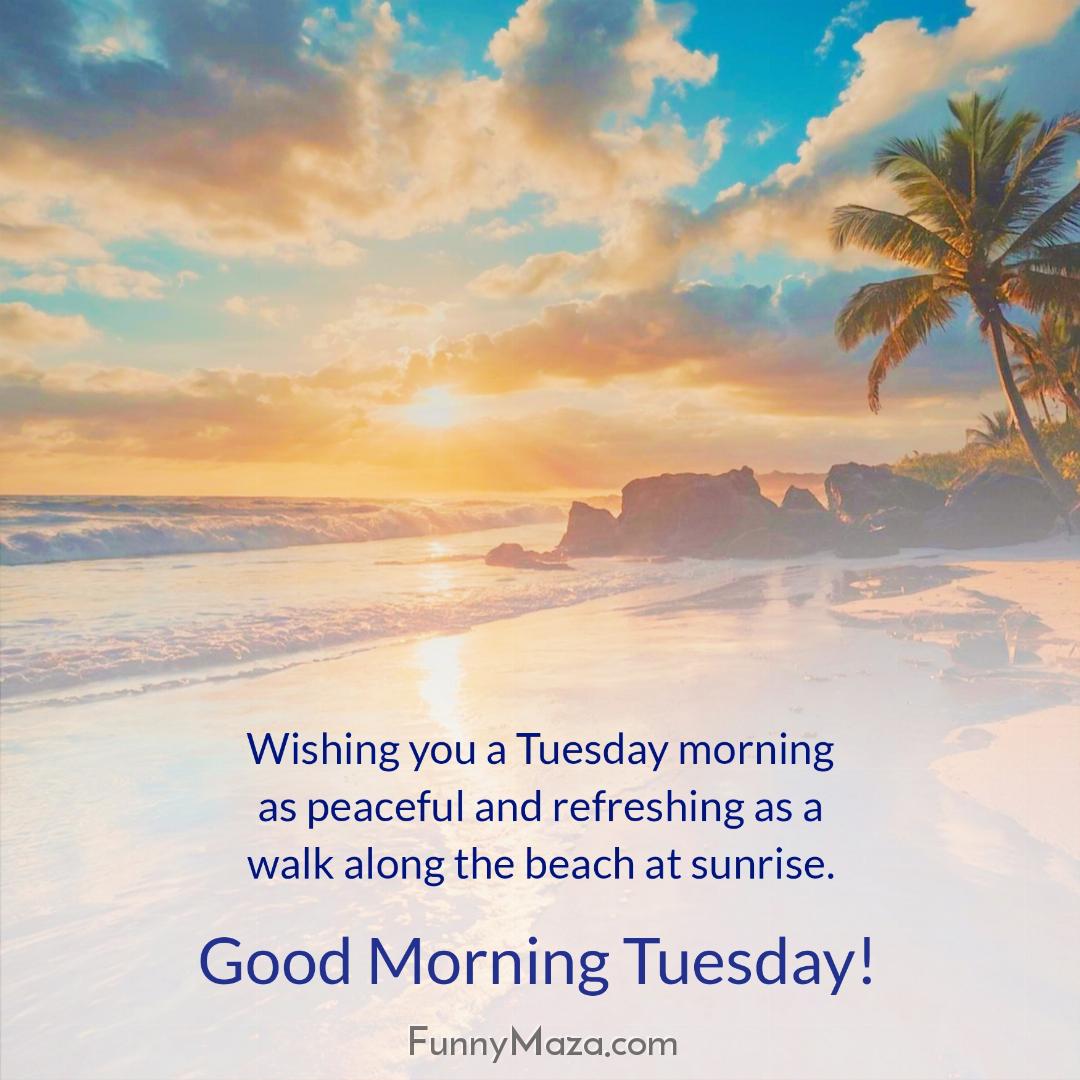 Wishing you a Tuesday morning as peaceful and refreshing as a