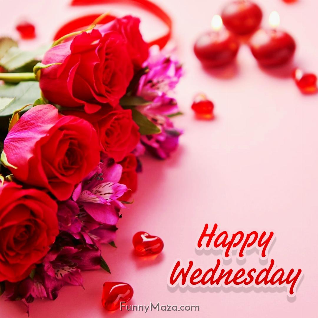 New Happy Wednesday Heart Rose Love Images 2024 HD Download