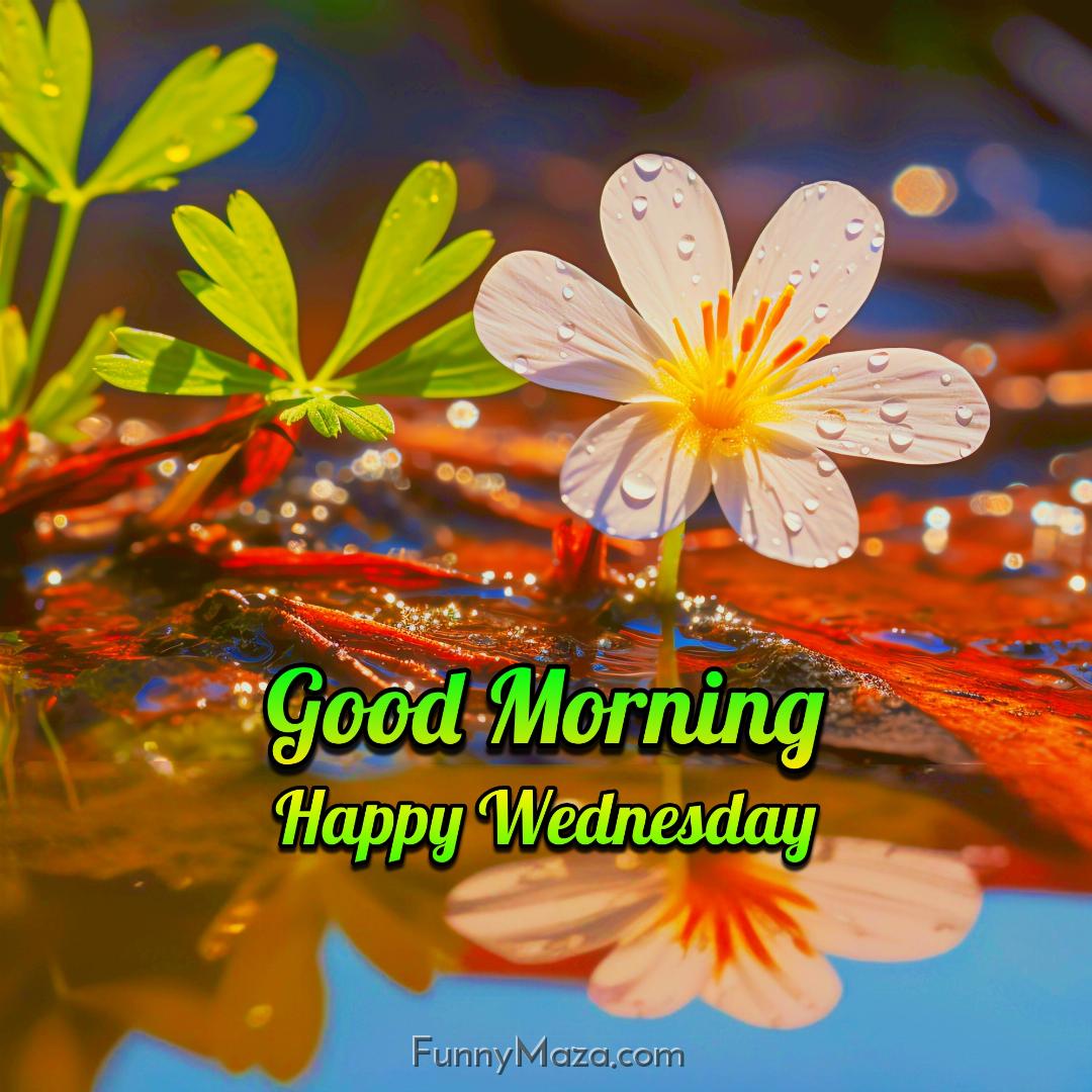 Good Morning Happy Wednesday Dew Drops Images