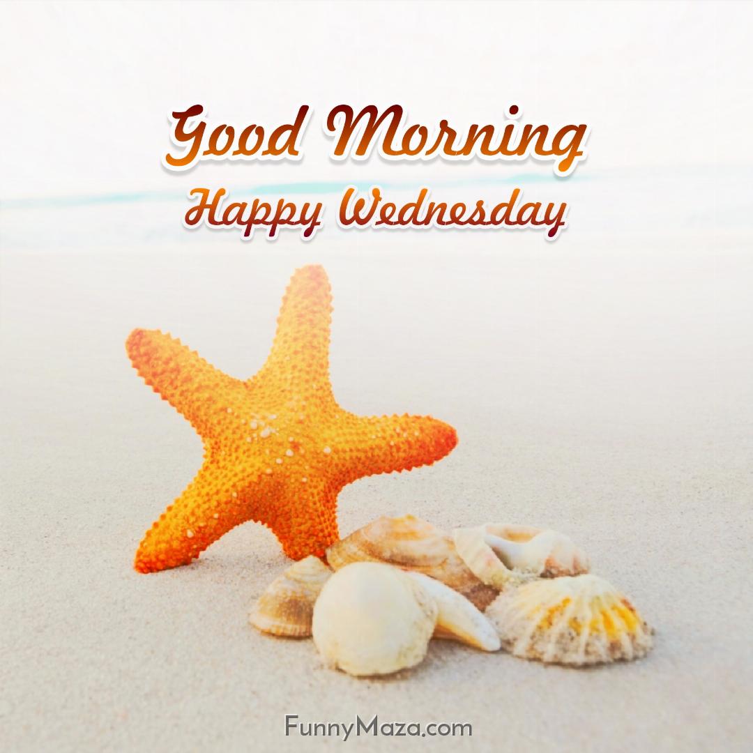 New Good Morning Happy Wednesday Beach Images 2024 HD Download